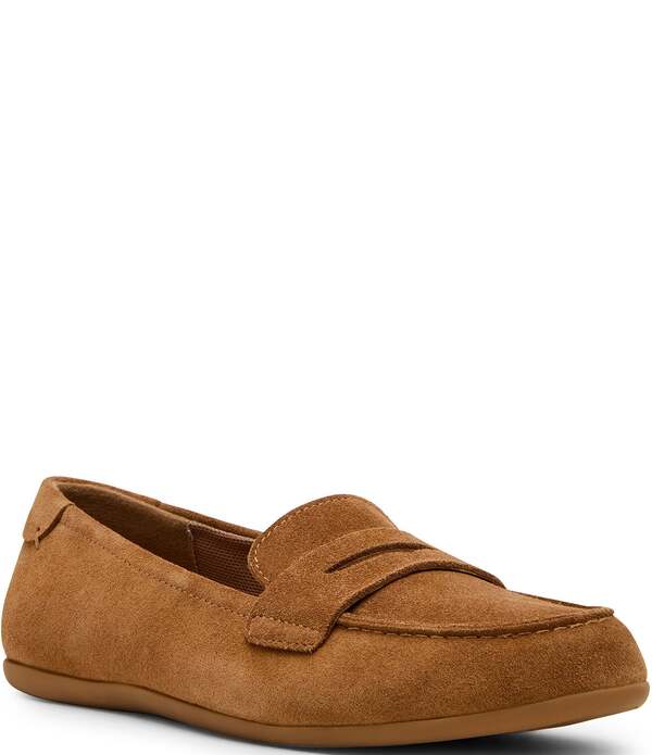 金髪 レディース シューズ スリッポン・ローファー スエードクロス Blondo Felisha Waterproof Suede Penny Keeper Loafers Tan タン