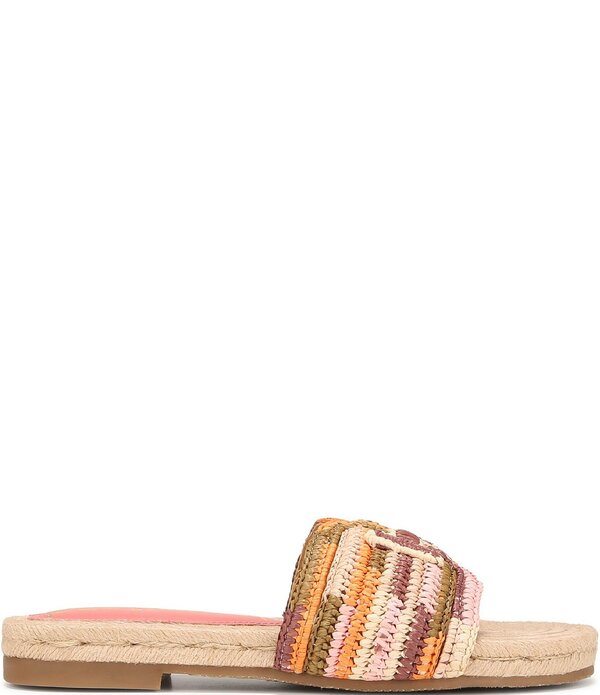 サムエデルマン レディース シューズ パンプス サンダル Sam Edelman Miya Woven Raffia Slide Sandals Indie Pink Multi ピンク