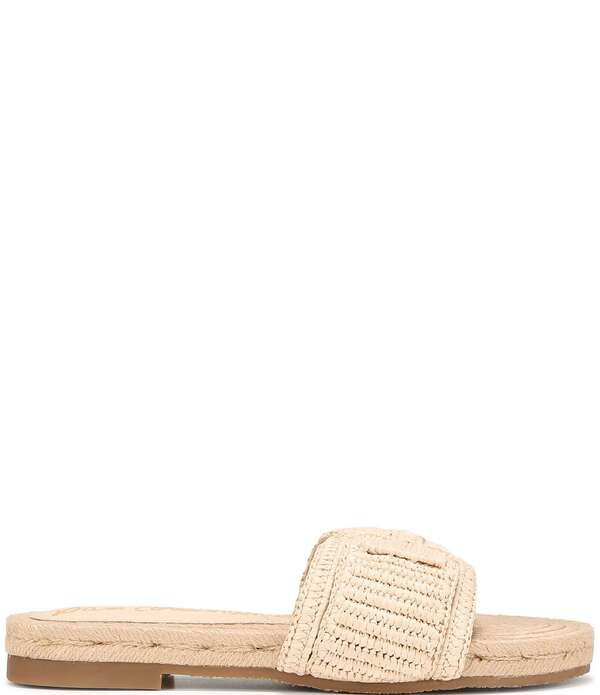 サムエデルマン レディース シューズ パンプス サンダル Sam Edelman Miya Woven Raffia Slide Sandals Natural