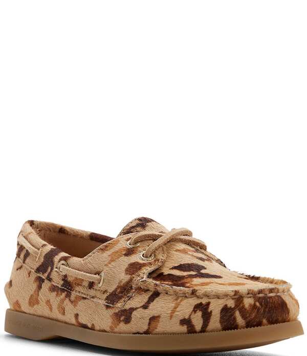 スペリー レディース シューズ パンプス プリント Sperry Women's AO 2-Eye Cow Print Haircalf Boat Shoes Brown/Multi ブラウン