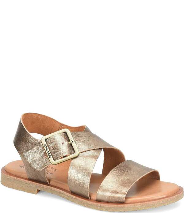 コークイーズ レディース シューズ パンプス サンダル トール アンクル なめし革 Kork-Ease Dara Metallic Leather Ankle Wrap Sandals Bronze メタリック
