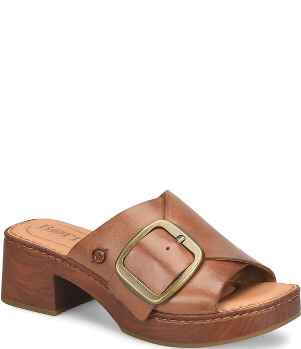 ボーン レディース シューズ サンダル プラットフォーム レザー Born Bangleather Buckle Platform Slide Sandals Brown ブラウン 28,470円