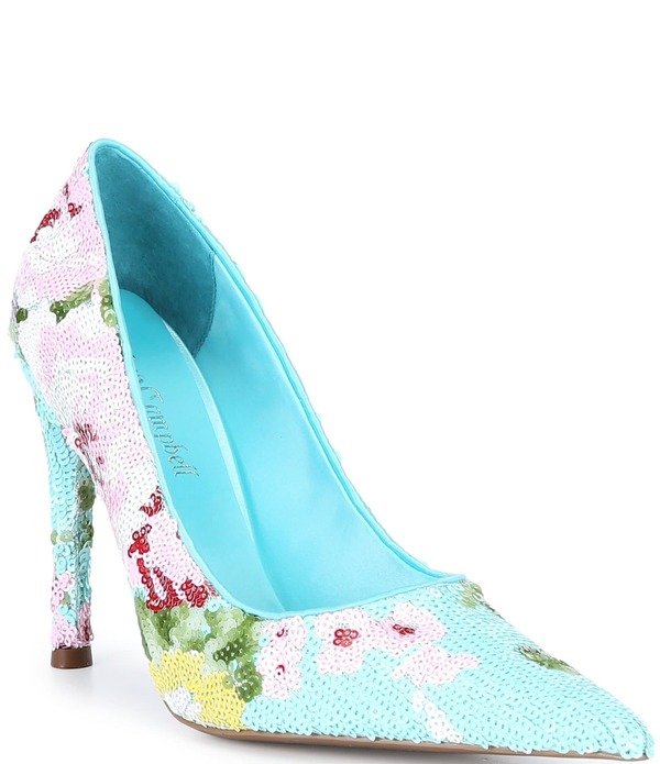 ジェフリー キャンベル レディース シューズ ヒール スパンコール Jeffrey Campbell Good-Sequin Heel Stiletto Pumps Blue Combo ブルー｜ReVida 店 27,936円