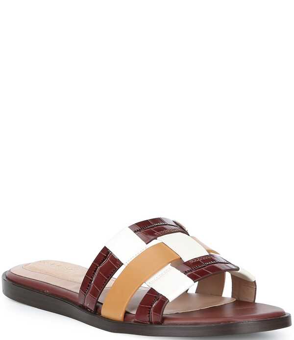 コールハーン レディース シューズ パンプス プリント サンダル レザー Cole Haan Go-To Ensley Croco Print Leather Slide Sandals Mahogany Croco Print/Biscuit