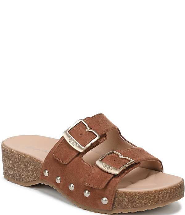 ドクター・ショール レディース シューズ サンダル レザー Dr. Scholl's Original Win Flex Leather Buckle Hardware Slide Sandals Honey