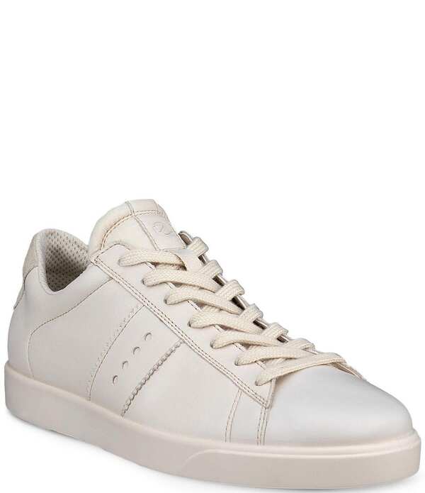 エコー レディース シューズ スニーカー レース レザー ECCO Street Lite Leather Lace Up Sneakers Limestone/Limestone