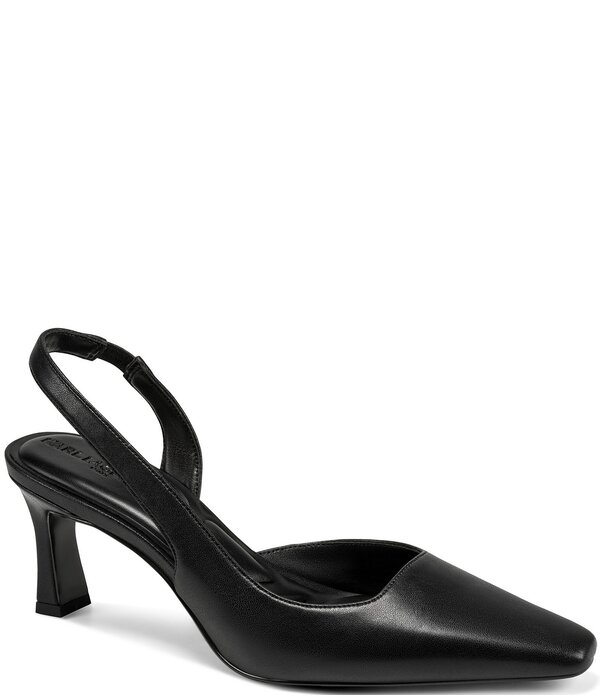 長い巻き毛 ラガーフェルド レディース シューズ 踵 KARLAGERFELD PARISheenz Slingback Pumps Black 黒いこと
