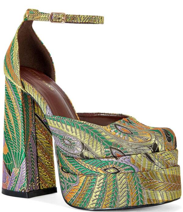 アザレア ワン レディース シューズ ヒール プラットフォーム アンクル Azalea Wang Zipphora Platform Block Heel Ankle Strapumps Green グリーン 23,980円