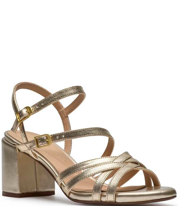 クラークス レディース シューズ サンダル トール レザー ヒール Clarksignaturezoria Strappy Metallic Leather Block Heel Dressandals Gold ゴールド
