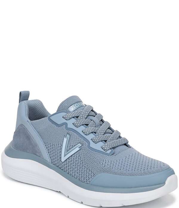 バイオニック レディース シューズ スニーカー メッシュ Vionic Women\u0027s Hayward Mesh Slip On Sneakers Vintage Blue 青色