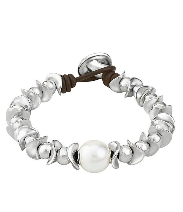 超安い ウノデフィフティ レディース ブレスレット バングル アンクレット アクセサリー Desert Pearl Bracelet Silver Pearl 最安値挑戦 Bronze Qa