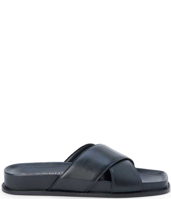 マチス レディース シューズ サンダル レザー Matisse Hannah Leather Cross Band Slide Sandals Black ブラック