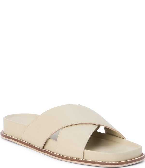 マチス レディース シューズ サンダル レザー Matisse Hannah Leather Cross Band Slide Sandals Bone