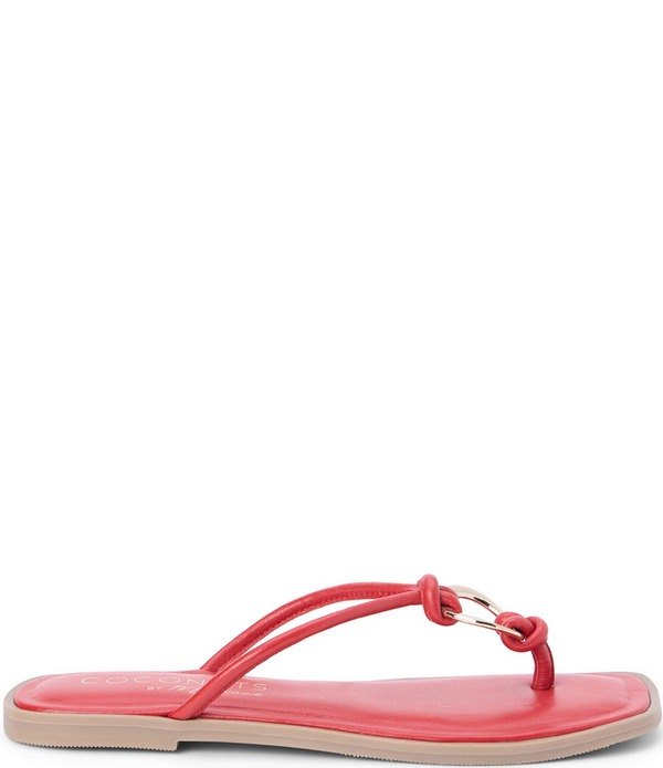 マチス レディース シューズ サンダル レザー Matisse Mission Leather Thong Flat Sandals Red レッド