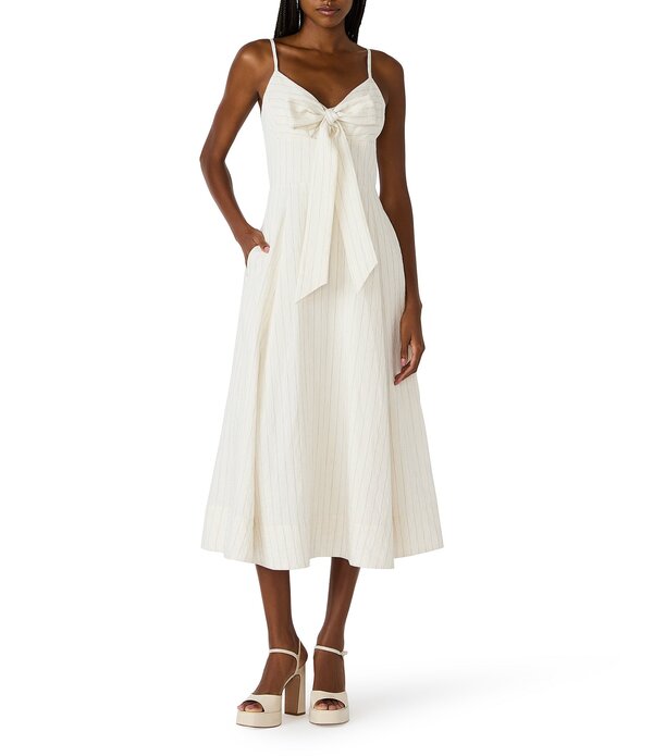 スティーブ マデン レディース トップス ワンピース ミディ ノースリーブ Steve Madden Luna Knot Front Sleeveless Midi Dress Heather Linen ヘザー