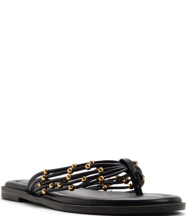 アルド レディース シューズ サンダル ALDO Kallea Beaded Straps Flip Flop Sandals Black ブラック