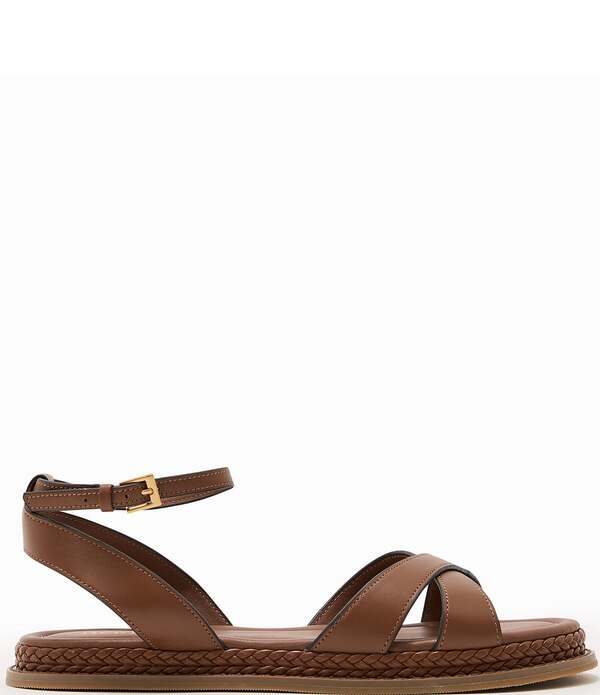 レイス レディース シューズ サンダル アンクル レザー Reiss Emma Leather Crossover Ankle Strap Flat Sandals Tan タン