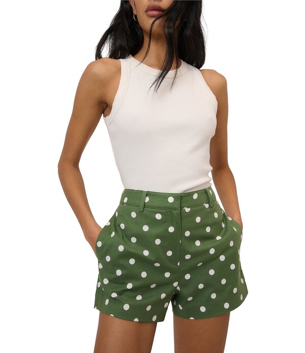 ノーバディーズ チャイルド レディース ボトムス ハーフパンツ・ショーツ ショートパンツ Nobody Child Coordinating Dotailored High Rise Shorts Green グリーン