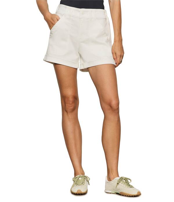 サンクチュアリー レディース ボトムス ハーフパンツ・ショーツ ショートパンツ Sanctuary Wander On Mid-Rise Cuffed Hem Hybrid Stretch Twill Shorts Chalk チョーク