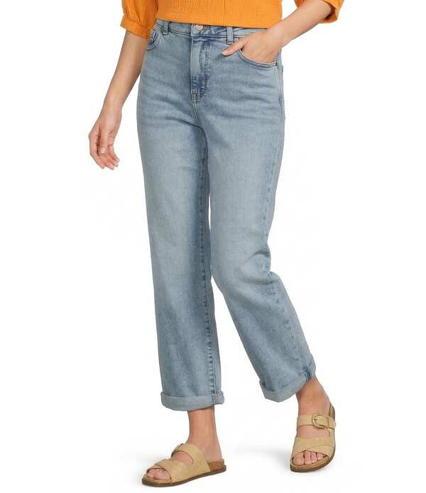 エヌワイディージェイ レディース ボトムス ジーンズズボン下 引っ切り無い クロップド デニム NYDJ Bailey Stretch Denim LiftuckR Technology High Rise Straight Leg Cropped Jeans Keys View ジーンズ