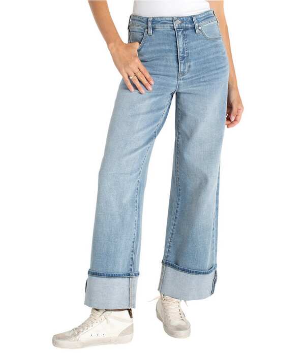 リヴァプール 天使の都市 レディース ボトムス ジーンズズボン下 ワイドレッグ デニム Liverpoolos Angeles Morgan Stretch Denim High Rise Wide Leg Cuffed Hem Jeans Rincon Beach ジーンズ