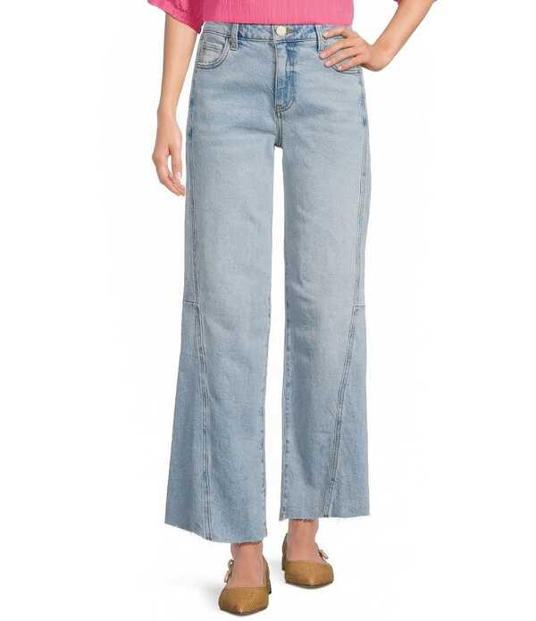 カットフロムザクロス レディース ボトムス ジーンズズボン下 ワイドレッグ デニム KUT from the Kloth Meg High Rise Wide Leg Twist Side Panel Raw Hem Jeans Imagination/Light Base Wash