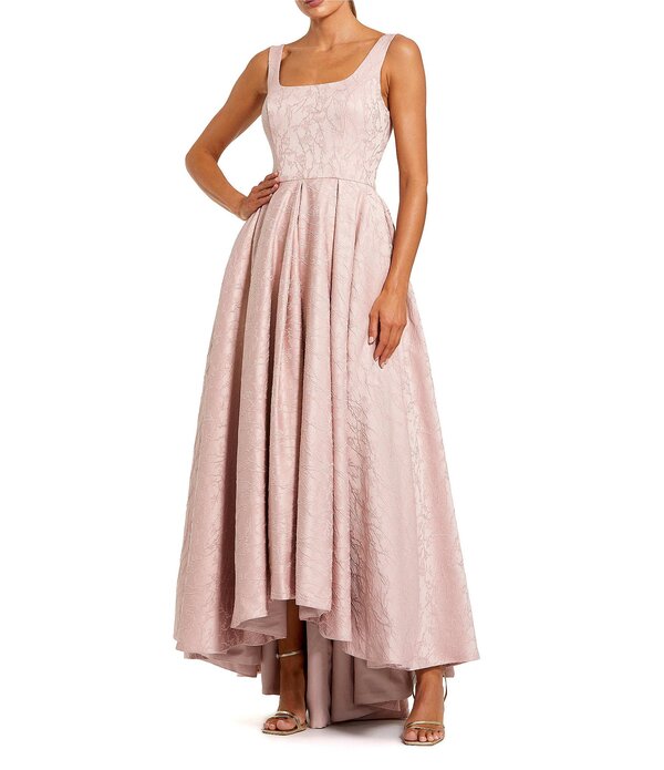 マックダガル レディース トップス ワンピース ノースリーブ Mac Duggal Sleevelesscoop Neck Jacquard Hi-Low Dress Blush ブラッシュ