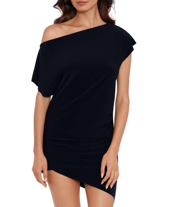神通力背広 レディース トップス 衣装 Magicsuit Bateau Beach Dress Cover-Up Black 黒いこと