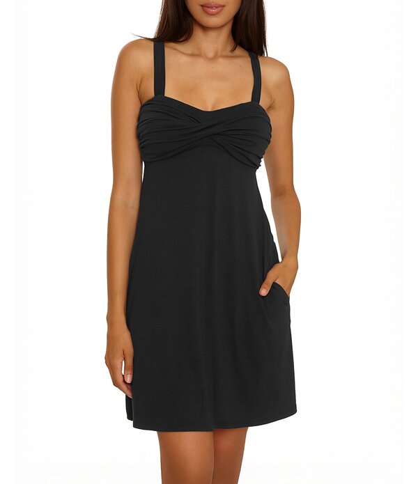 ベッカバイレベッカバーチュー レディース トップス ワンピース ニット Becca By Rebecca Virtue Beach to BBQ Drapey Sold Knit Swim Cover-Up Black ブラック