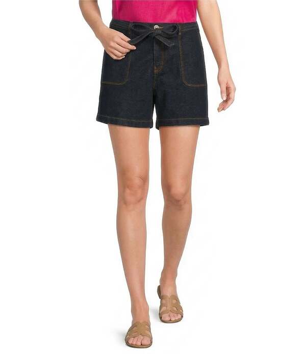 コード ブルー レディース ボトムス ハーフパンツ・ショーツ ショートパンツ チェルシー デニム Code Bleu Chelsea Stretch Denimid Rise Tie Waist Shorts Rinse デニム 14,220円