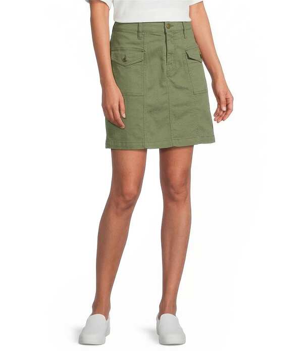コード ブルー レディース ボトムスカート デニム Code Bleu Stretch Denimid Rise Utility Skort Olivine デニム