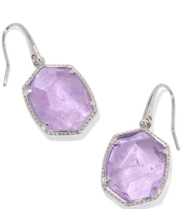 ケンドラスコット レディース アクセサリー ピアス・イヤリング Kendra Scott Daphne Frame Drop Earringsilver Purple Amethyst パープル