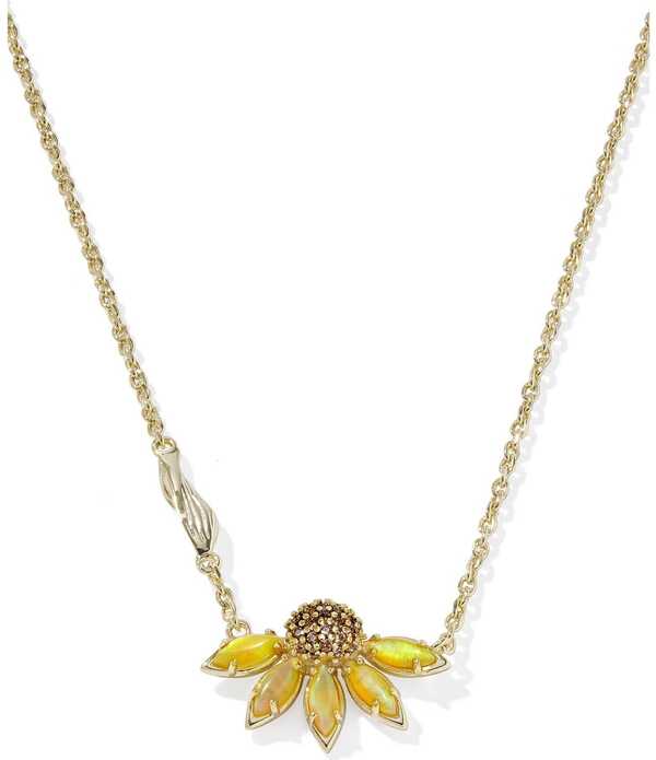 ケンドラスコット レディース アクセサリー ネックレス・チョーカー レース Kendra Scott Anya Flower Short Pendant Necklace Gold Yellow Mix イエロー|ReVida 店