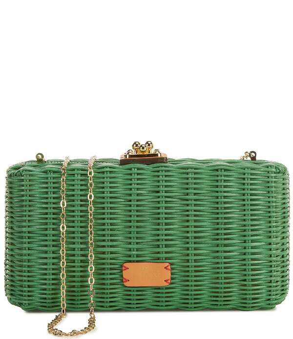 フランセスバレンタイン レディース 御徒面子 FRANCES VALENTINE Pepper Wickeresort Clutch Bag Fern