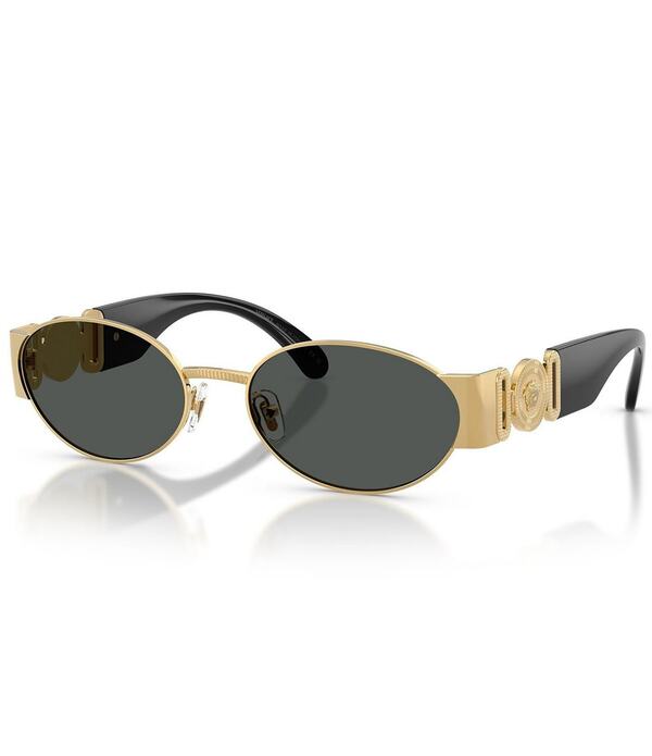 ヴェルサーチ レディース 付属物 サングラス・アイウェア Versace Men\u0027s VE2299 56粍 Oval Sunglasses Gold ゴールド