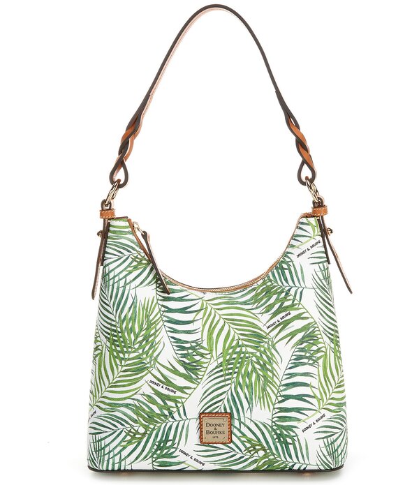 ドーネイアンドバーク レディース 御徒面子 Dooney \u0026 Bourke Siesta Key Bryce Palm Leaf Hobo Bag White 白いこと