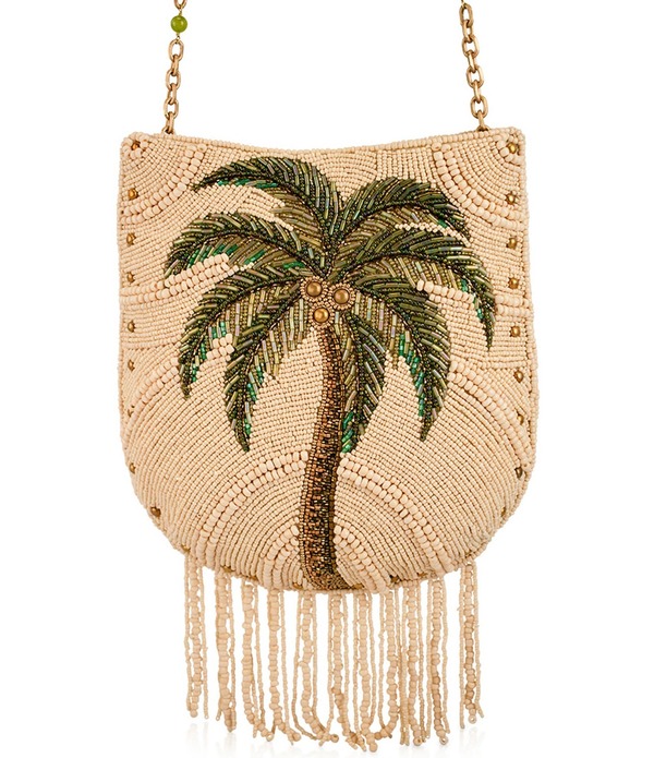 メリーフランセス レディース バッグ フリンジ Mary Frances Coconutty Palm Tree Beaded Fringe Crossbody Bag Light Beige ベージュ|ReVida 店