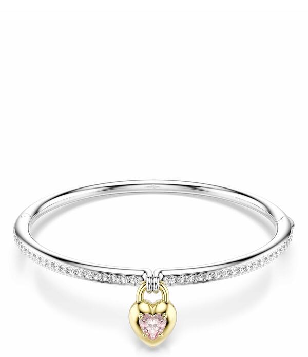 スワロフスキー レディース アクセサリー ブレスレット・バングル・アンクレット Swarovskidyllia Mixed Cuts Heart Bangle Braceletwo Tone｜ReVida 店