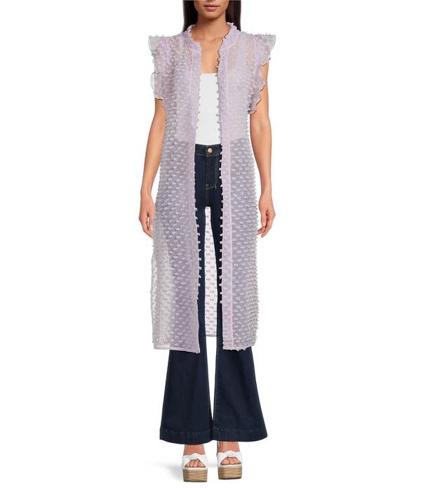 アンナ&アヴァ レディース トップス カットソー Anna & Ava Tufted Swiss Dotie Frontunic Lilac ライラック｜ReVida 店