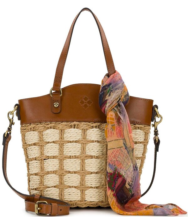 パトリシアナシュ レディース バッグ Patricia Nash Montella Basket With Scarf Natural｜ReVida 店