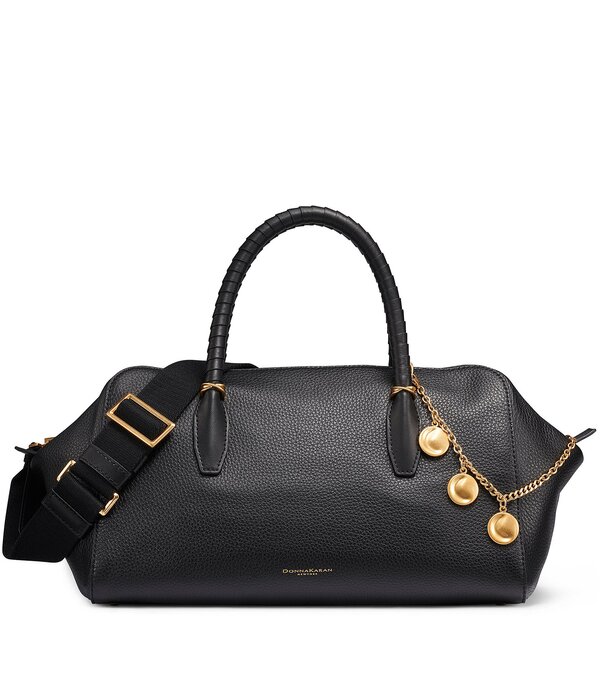 ダナキャラン レディース 御徒面子 Donna Karan Chantilly Satchel Bag Black Gold 黒いこと レディースバッグ-バッグ・小物・ブランド雑貨