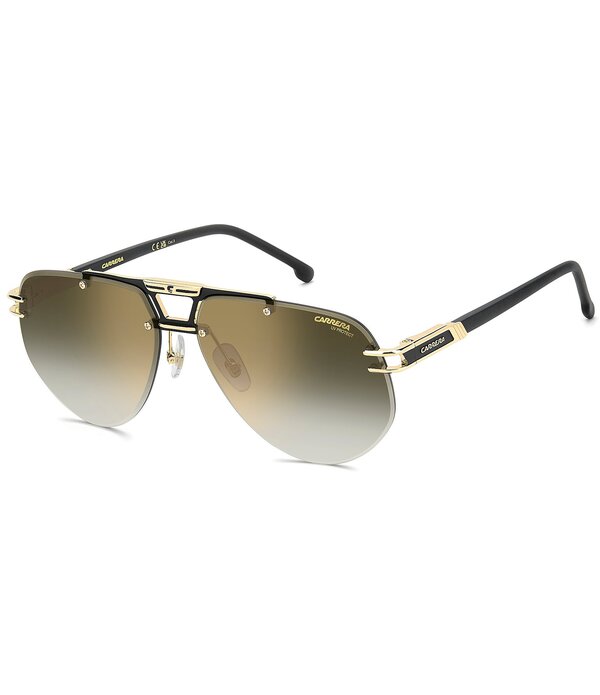 カレーナ レディース 付属物 サングラス・アイウェア Carrera Men\u0027s CA1087 63粍 Aviator Sunglasses Matte Black Gold/Green 黒いこと