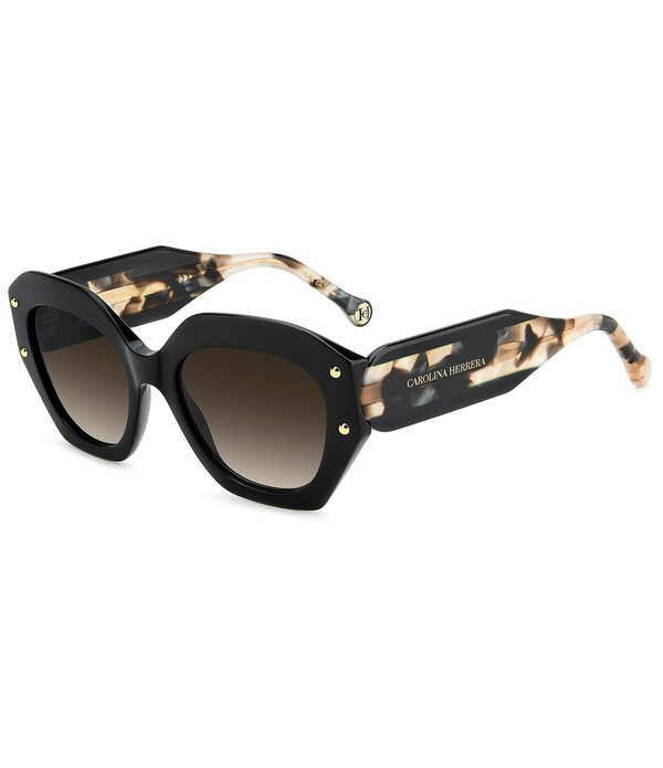 キャロライナヘレラ レディース アクセサリー サングラス・アイウェア Carolina Herrera Women's HER03653mm Square Sunglasses Black/Brown Gradient ブラック