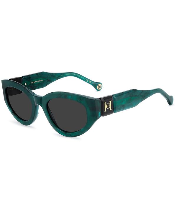 キャロライナヘレラ レディース 付属物 サングラス・アイウェア Carolina Herrera Women\u0027s HER 0370/S 52粍 Oval Sunglasses Green Marble Black 黒いこと