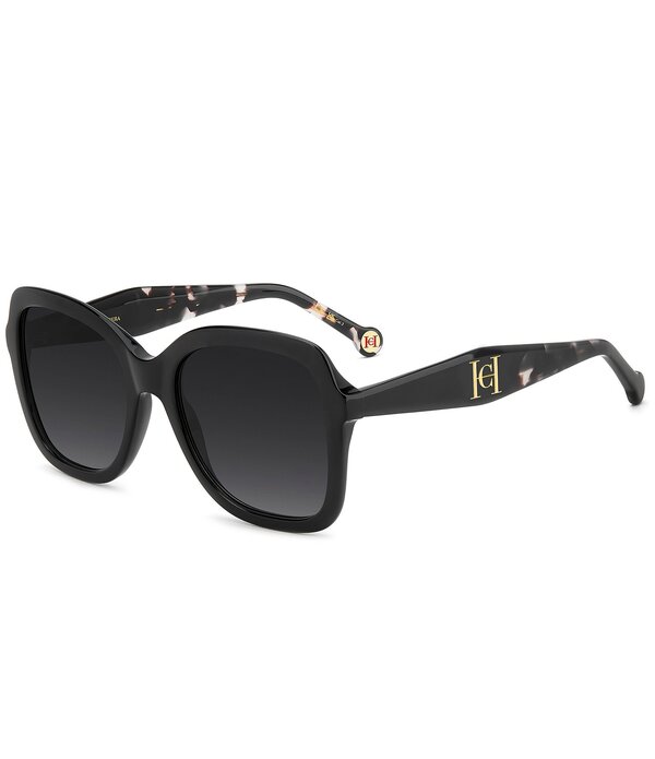 キャロライナヘレラ レディース 付属物 サングラス・アイウェア Carolina Herrera Women\u0027s HER0373/S 56粍 Square Sunglasses Black 黒いこと