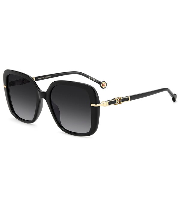 キャロライナヘレラ レディース 付属物 サングラス・アイウェア Carolina Herrera Women\u0027s HER0380/G/S 55粍 Square Sunglasses Black 黒いこと