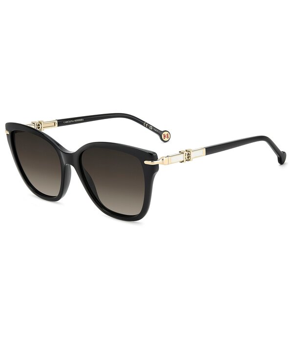 キャロライナヘレラ レディース 付属物 サングラス・アイウェア Carolina Herrera Women\u0027s HER 0379/S 55粍 Cat Eye Sunglasses Black 黒いこと