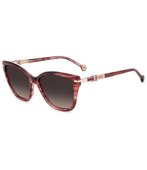 キャロライナヘレラ レディース 付属物 サングラス・アイウェア Carolina Herrera Women\u0027s HER 0379/S 55粍 Cat Eye Sunglasses Red Horn 赤いこと
