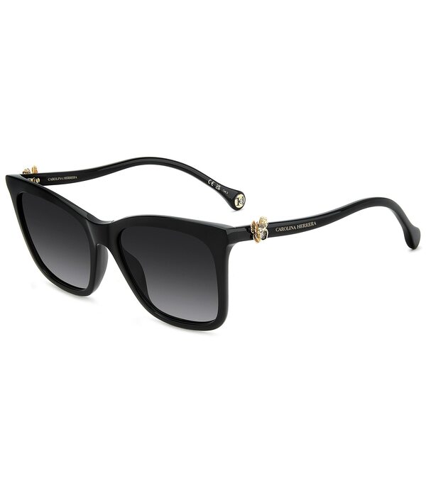 キャロライナヘレラ レディース 付属物 サングラス・アイウェア Carolina Herrera Women\u0027s HER0394/G/S 55粍 Rectangle Sunglasses Black 黒いこと