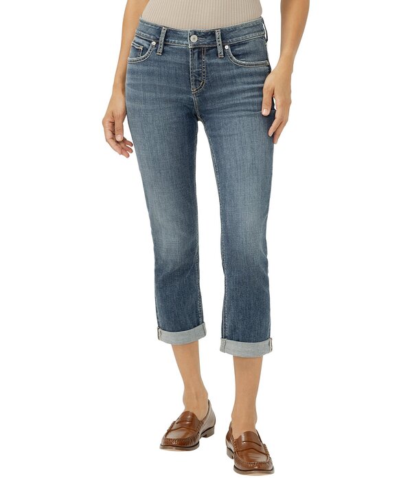 シルバー ジーンズ レディース ボトムス デニムパンツ キャップ Silver Jeans Co. Elyse Mid Rise Luxe Stretch Capri Jeans Beverly｜ReVida 店